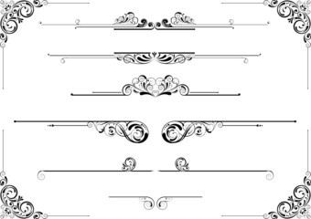 Divider and corner floral design
