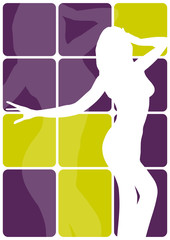 vector background "dancing girl"