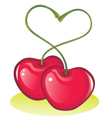 Fototapeta premium Love cherries