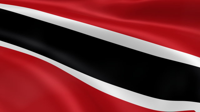 Trinidadian flag in the wind
