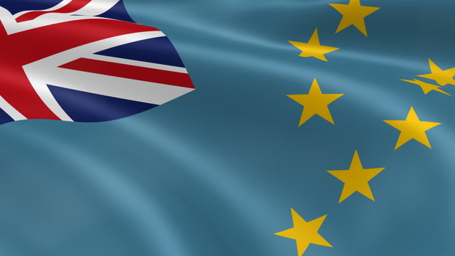 Tuvaluan flag in the wind