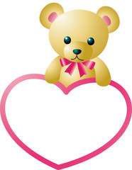 ティディベア　ハート　ライン