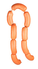 tasty sausages isolation on white