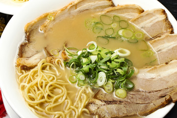 bowl of ramen with pork