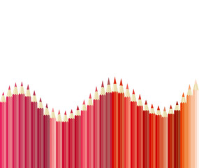 Colorful pencils curve style