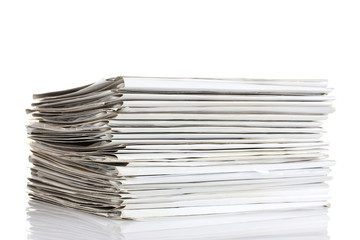 File folders on white background