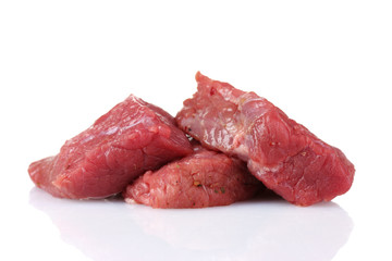 raw meat isolated on white