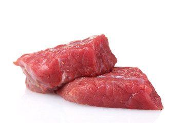 raw meat isolated on white