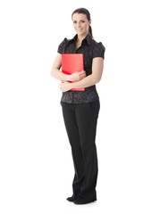 Businesswoman with folder