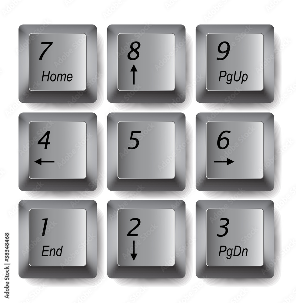 Poster grey direction buttons