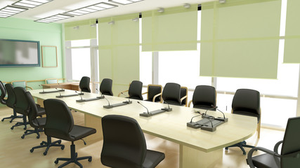 Fototapeta na wymiar Green Office interior