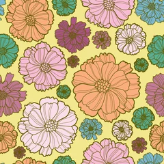 Tuinposter Floral botany pattern © Chakraborty