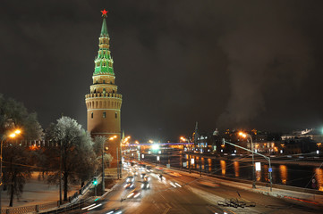 Naklejka na ściany i meble Moscow kremlin. night view. Russia