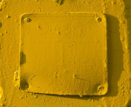 Yellow Painted Metal Background