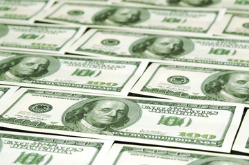 Diagonal background of money