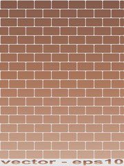 Vector brick old wall background