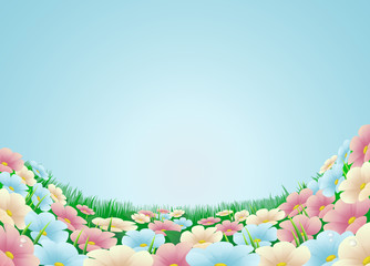 Flower meadow illustration