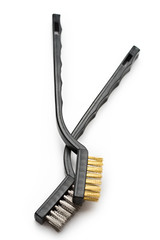 Metal brush on white background