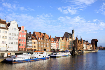 Fototapeta na wymiar Gdańsk Stare Miasto w Polsce