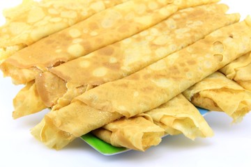 crêpes de la chandeleur sur fond blanc