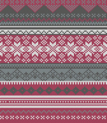 Knitted background in Fair Isle style