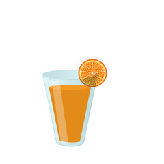 Glass with orange juice