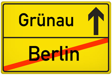 Obraz premium Schild Grünau Berlin