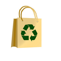 brown paper bags with recycle symbol