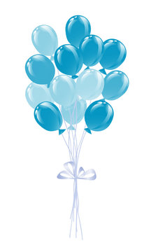 Bunch of balloons in traditional colors of Bavaria