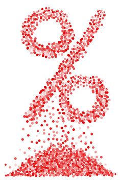 Confetti percentage symbol