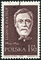 POLAND - CIRCA 1959:Shows Louis Pasteur (1822-1895)