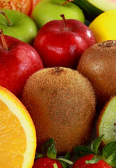 mix of Colorful fresh Fruits