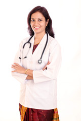 Smiling Indian doctor woman