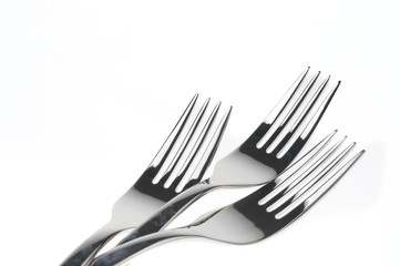 Forks over white