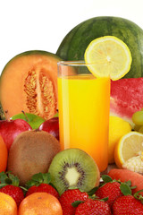 fresh Fruits and juice
