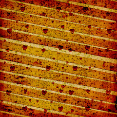 Old paper in grunge style. Abstract background with hearts