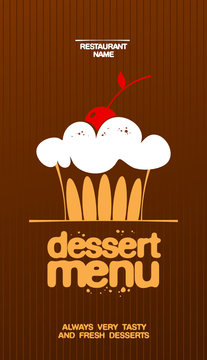 Dessert Menu Card Design template.
