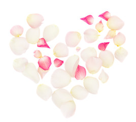 heart of rose petals