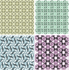 Set of stylish seamless geometrical backgrounds pattern. vector