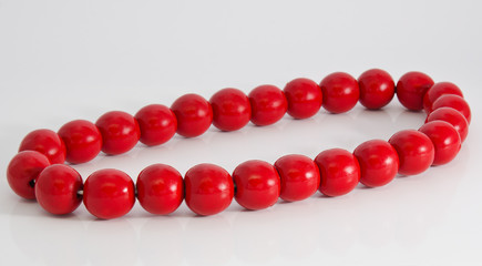 Wooden red beads