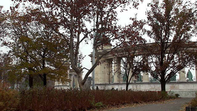 Budapesht in the autumn. heroes' Square