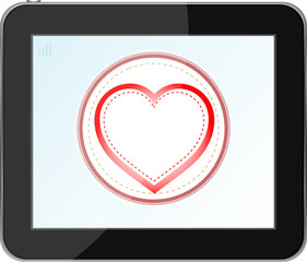 heart icon for mobile devices tablet pc