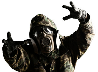 soldier with mask