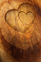 Love text on  wooden background - 38364464