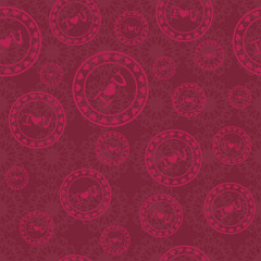 seamless background with stamps