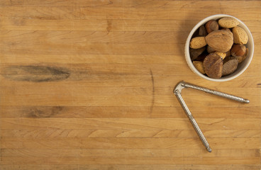 Bowl of Mixed Nuts with Nutcracker