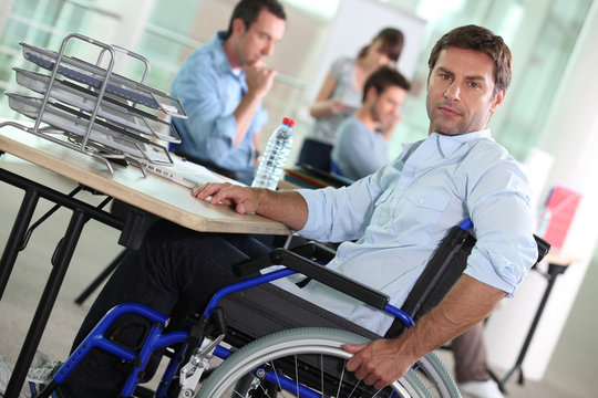portrait of a man in wheelchair