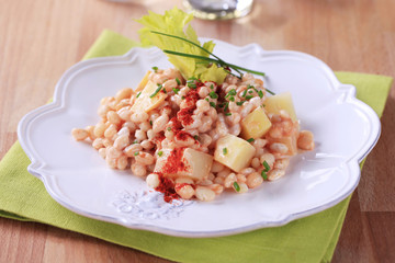 Bean and potato salad