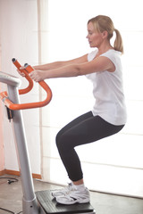 Woman working out at the gym