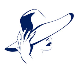 hat beauty women portrait